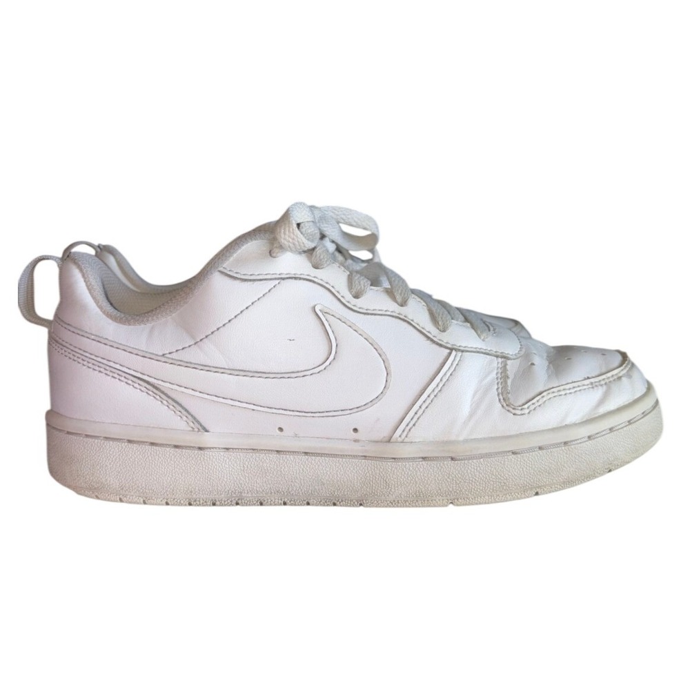 Nike Court Borough Low 2 White Leather Sneakers Kids Size 6.5Y‎ BQ5448 100